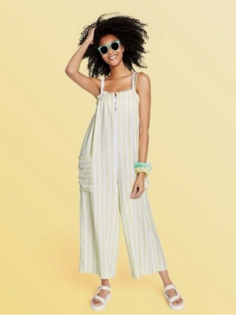 Stoney Clover Lane Target Yellow Stripe Jumpsuit/Romper
